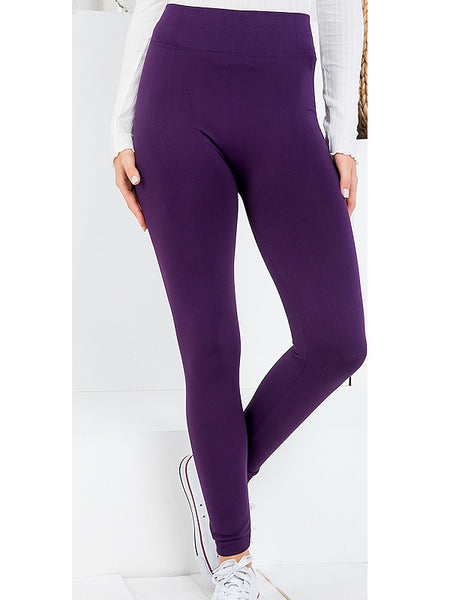Heathered Purple Fleece Lined Leggings in Girls – FabuLegs Melissa