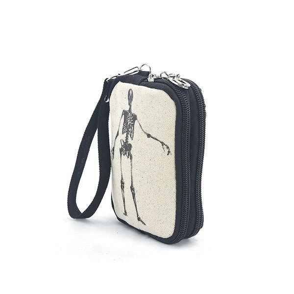Skeleton Wristlet Pouch