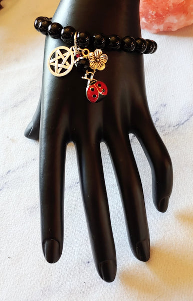Ladybug Onyx Bracelet