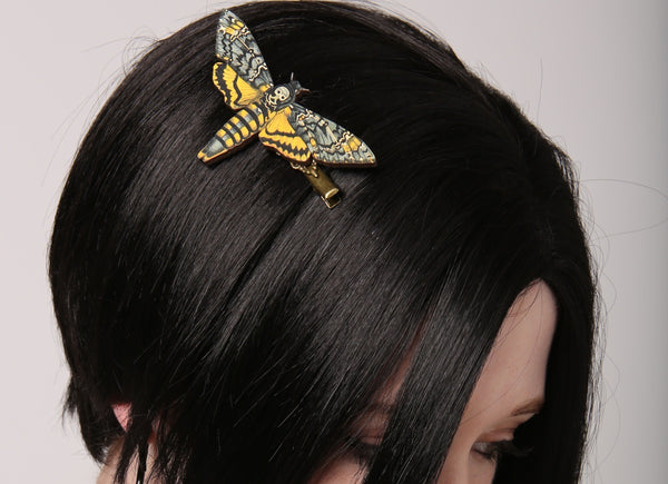 Death's Head Moth Hair Clip