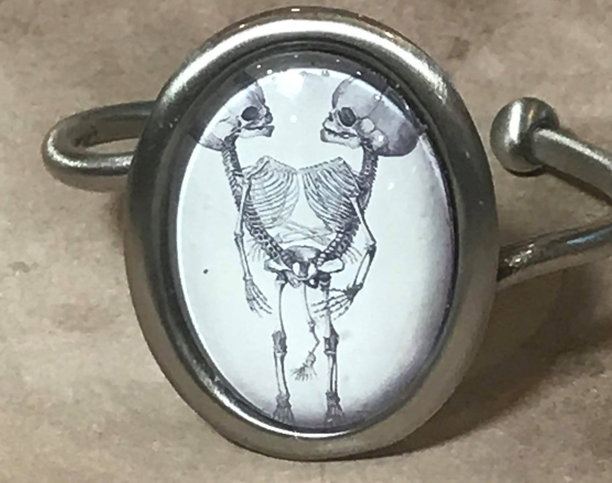 Conjoined Twins Cameo Cuff Bracelet (V2)
