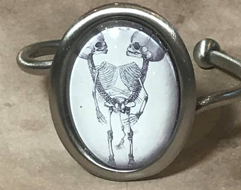 Conjoined Twins Cameo Cuff Bracelet (V2)