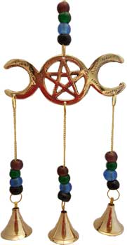 Triple Moon Beaded Windchimes