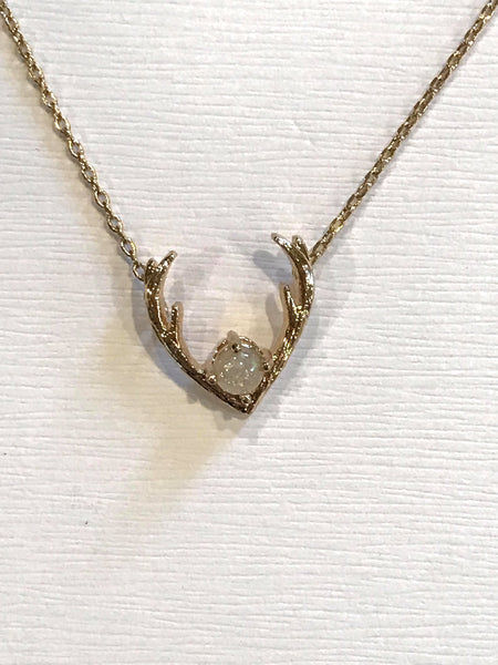 Antler Necklace-Silver or Gold