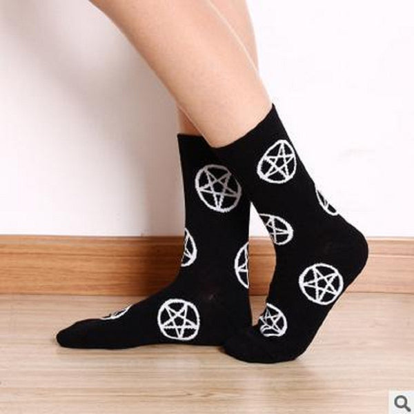 Black Pentagram Socks